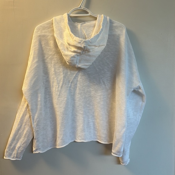 Eileen Fisher (L) linen knit hoodie - Picture 2 of 4